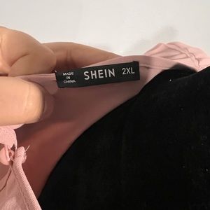 Pink short sleeve lace  fluff top! 
Cute pink top! never worn!